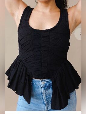 TACH CLOTHING Carmina corset top black size L